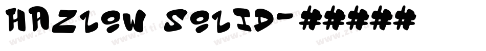 hazlow solid字体转换